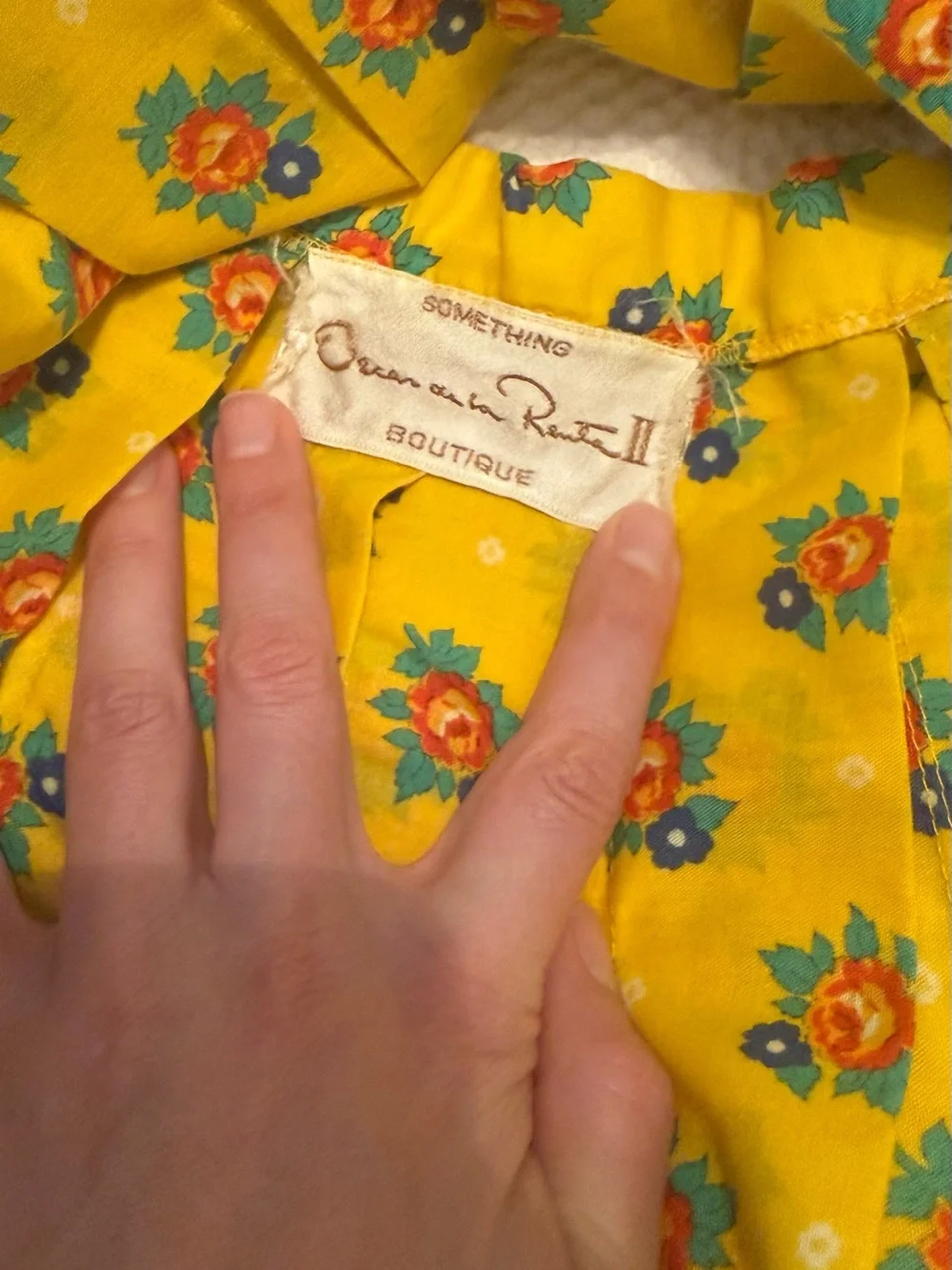 Vintage Oscar de la Renta II | 2-Pc Set | Floral Blouse Skirt | 14